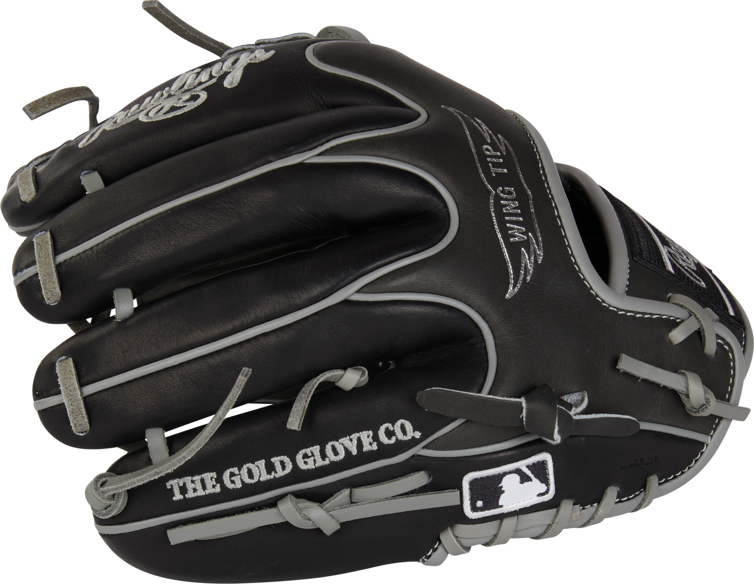 Rawlings-Heart-of-the-Hide-PROR205W-2DS-11-75-Inch-Dark-Shadow-Black-Infield-Baseball-Glove-Front-Back-View