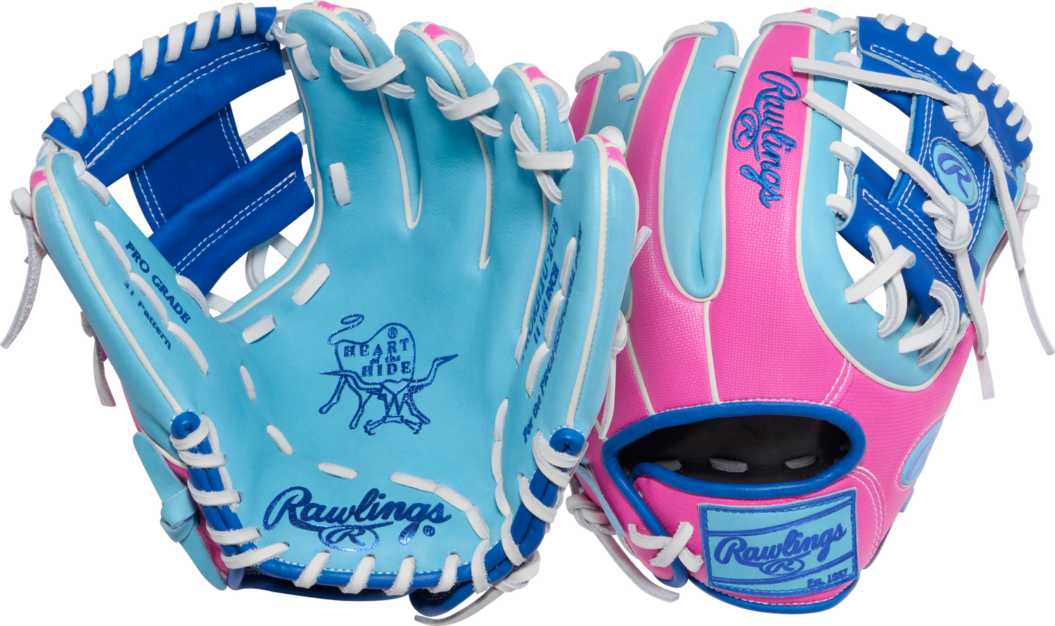 rawlings-pror312u-2cb-11-25-inch-baseball-glove-pink-blue-infield-pro-i-web