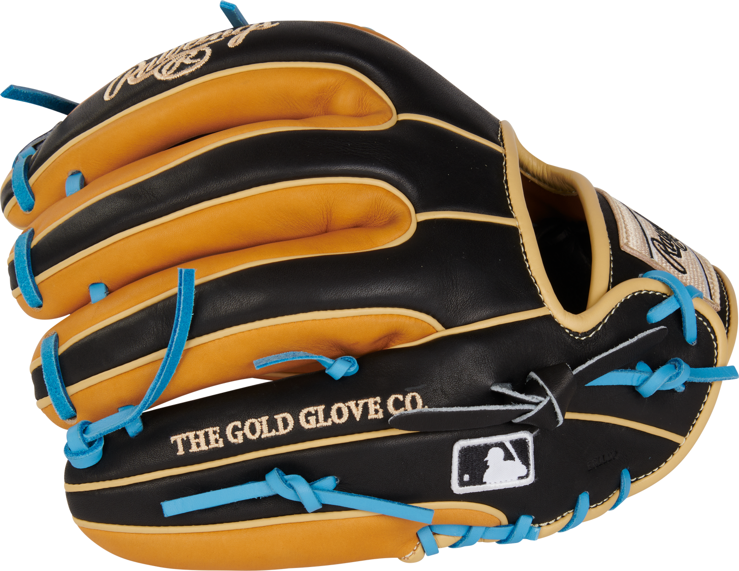 Rawlings-Heart-of-the-Hide-PROR315-2TB-11-75-Inch-Tan-Black-Blue-Infield-Baseball-Glove-Front-Back-View