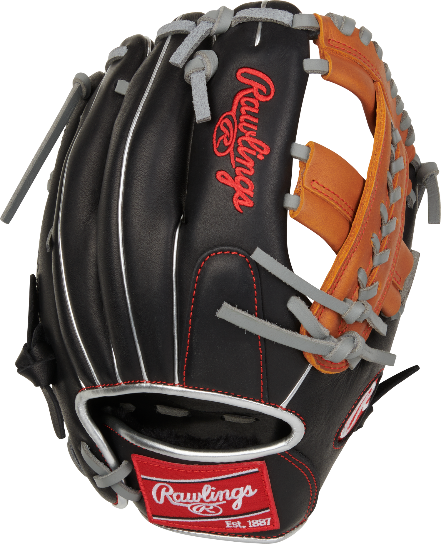 Rawlings-R9-Series-R9110U-19BT-11-Inch-Black-Tan-Gray-ContoUR-Youth-Infield-Baseball-Glove-Front-Back-View