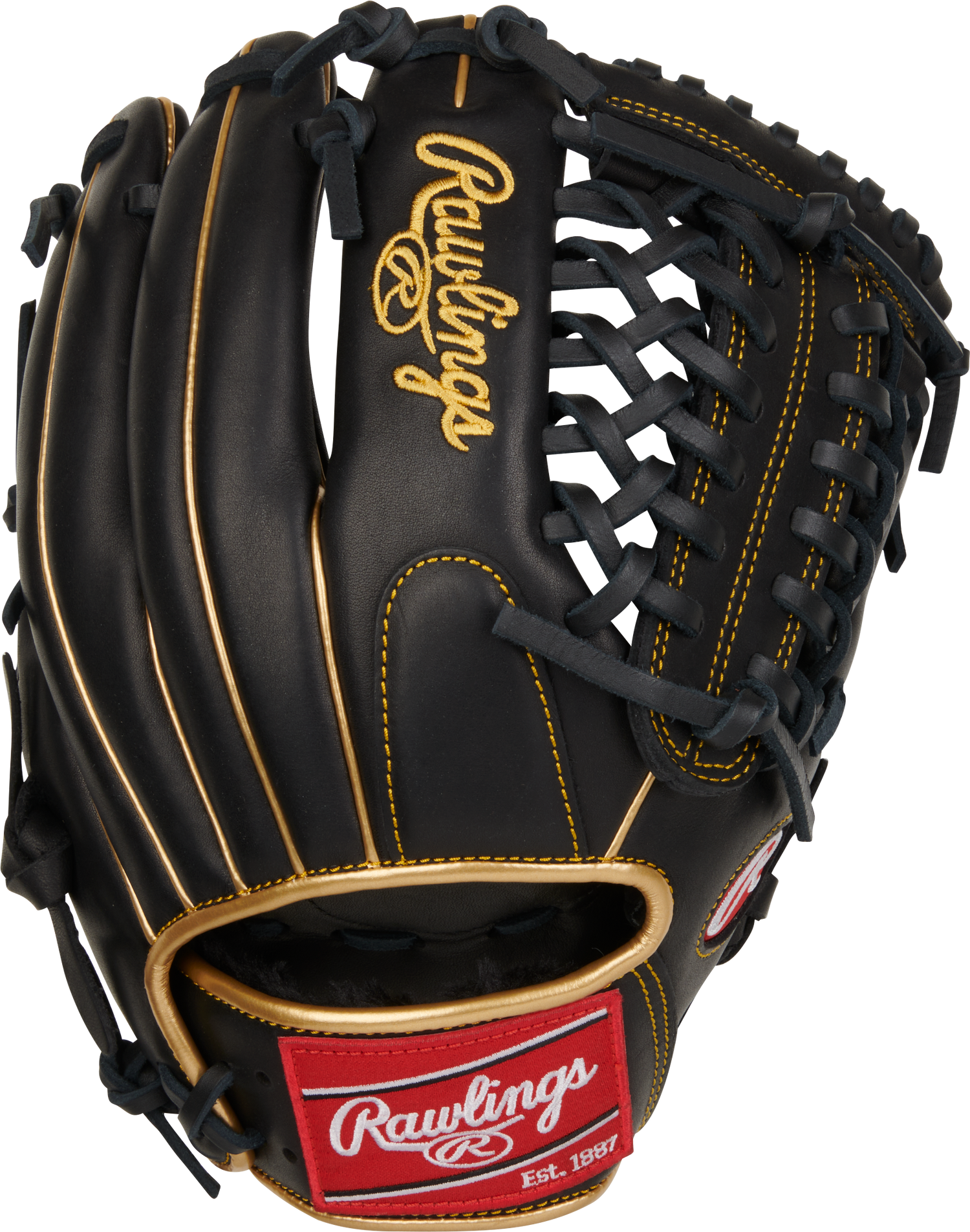Rawlings-R9-Series-R9205-4BG-11-75-Inch-Black-Gold-Infield-Pitcher-Baseball-Glove-Front-Back-View