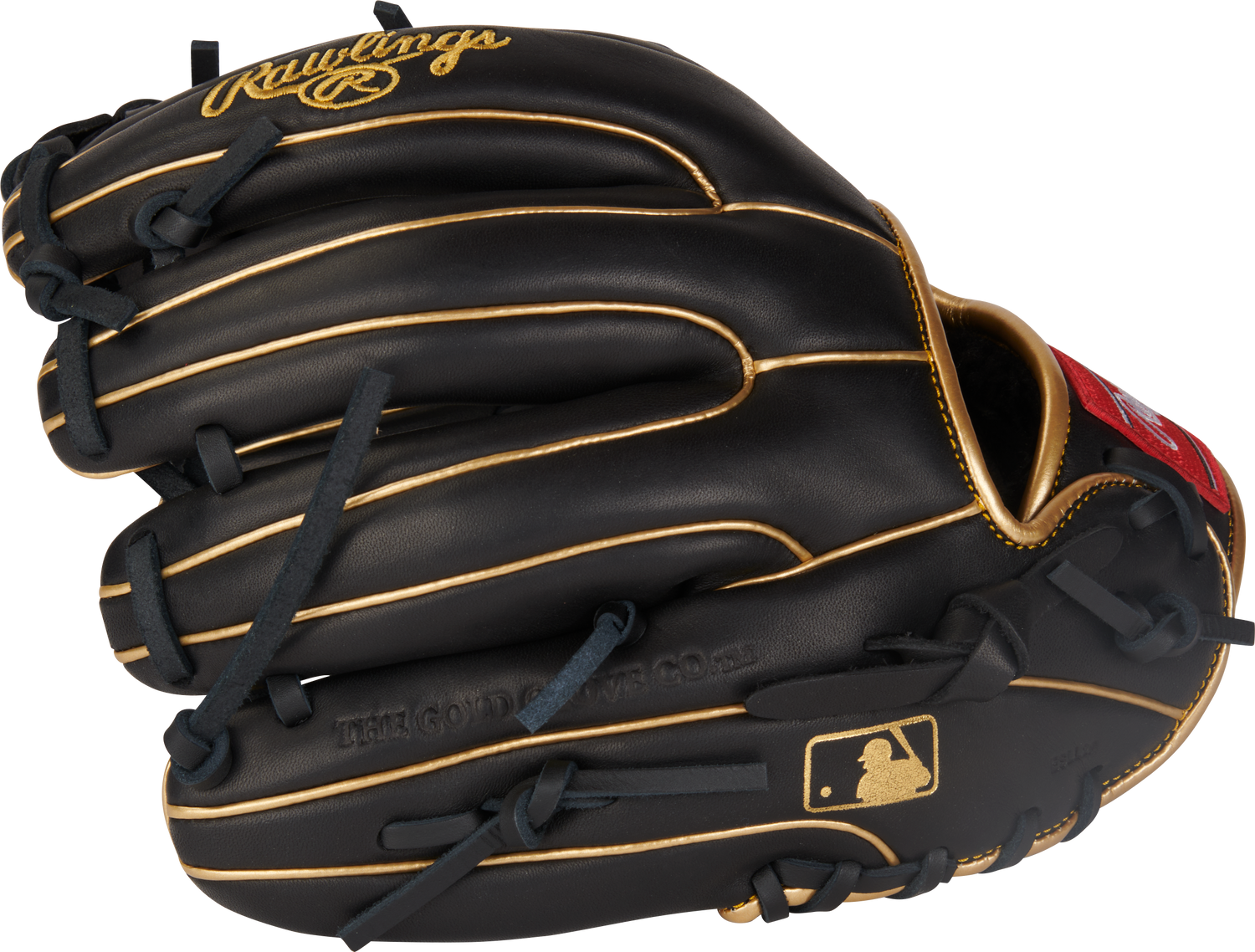 Rawlings-R9-Series-R9314-2BG-11-5-Inch-Black-Gold-Pro-I-Web-Youth-Infield-Baseball-Glove-Front-Back-View