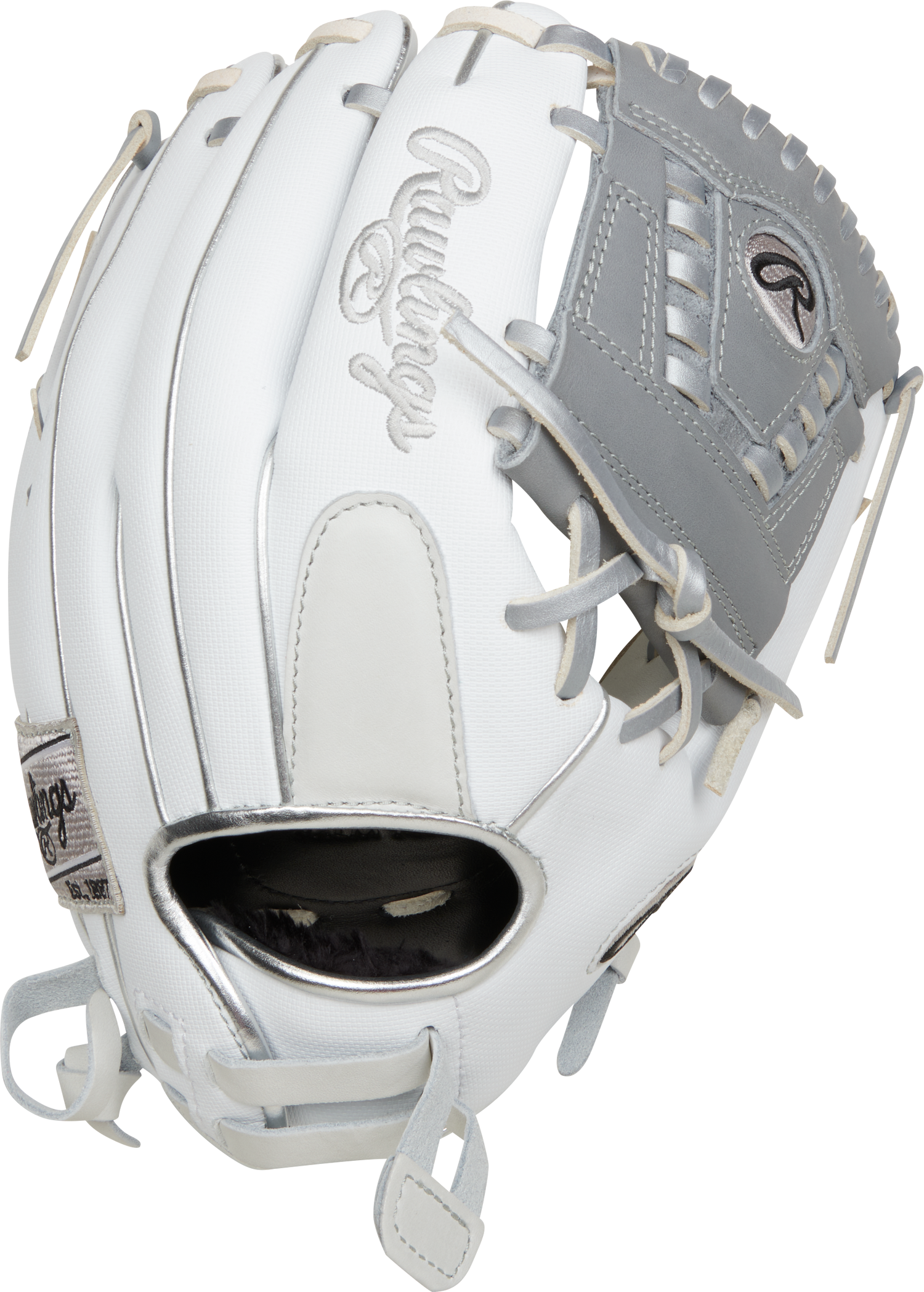 Rawlings-Liberty-Advanced-RRLA120-31WSS-12-Inch-White-Silver-Gray-Speed-Shell-Fastpitch-Softball-Infield-Glove-Front-Back-View