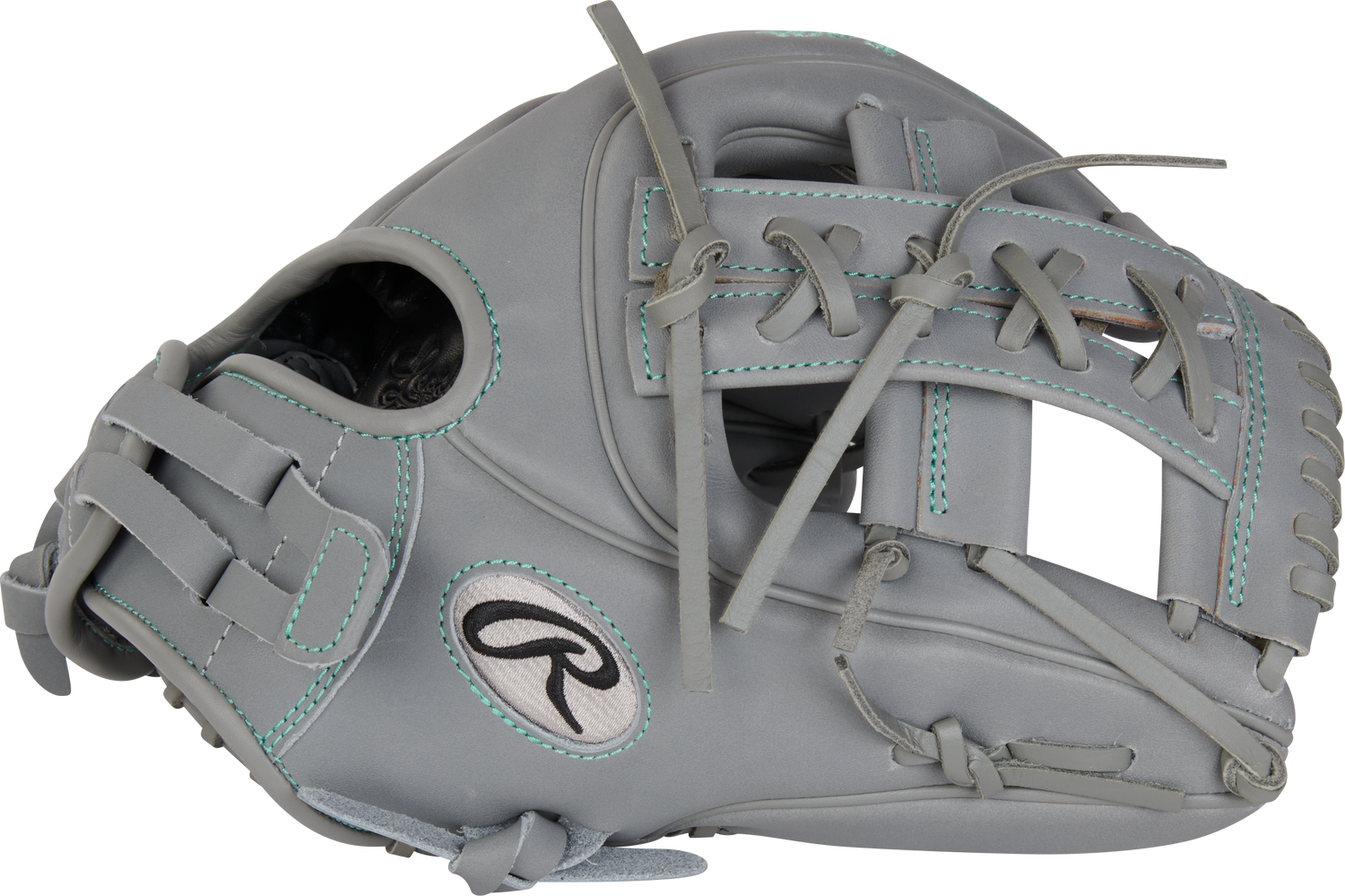 Rawlings-Liberty-Advanced-RRLA715-32G-11-75-Inch-Gray-Mint-Green-Split-Single-Post-Fastpitch-Softball-Infield-Glove-Front-Back-View
