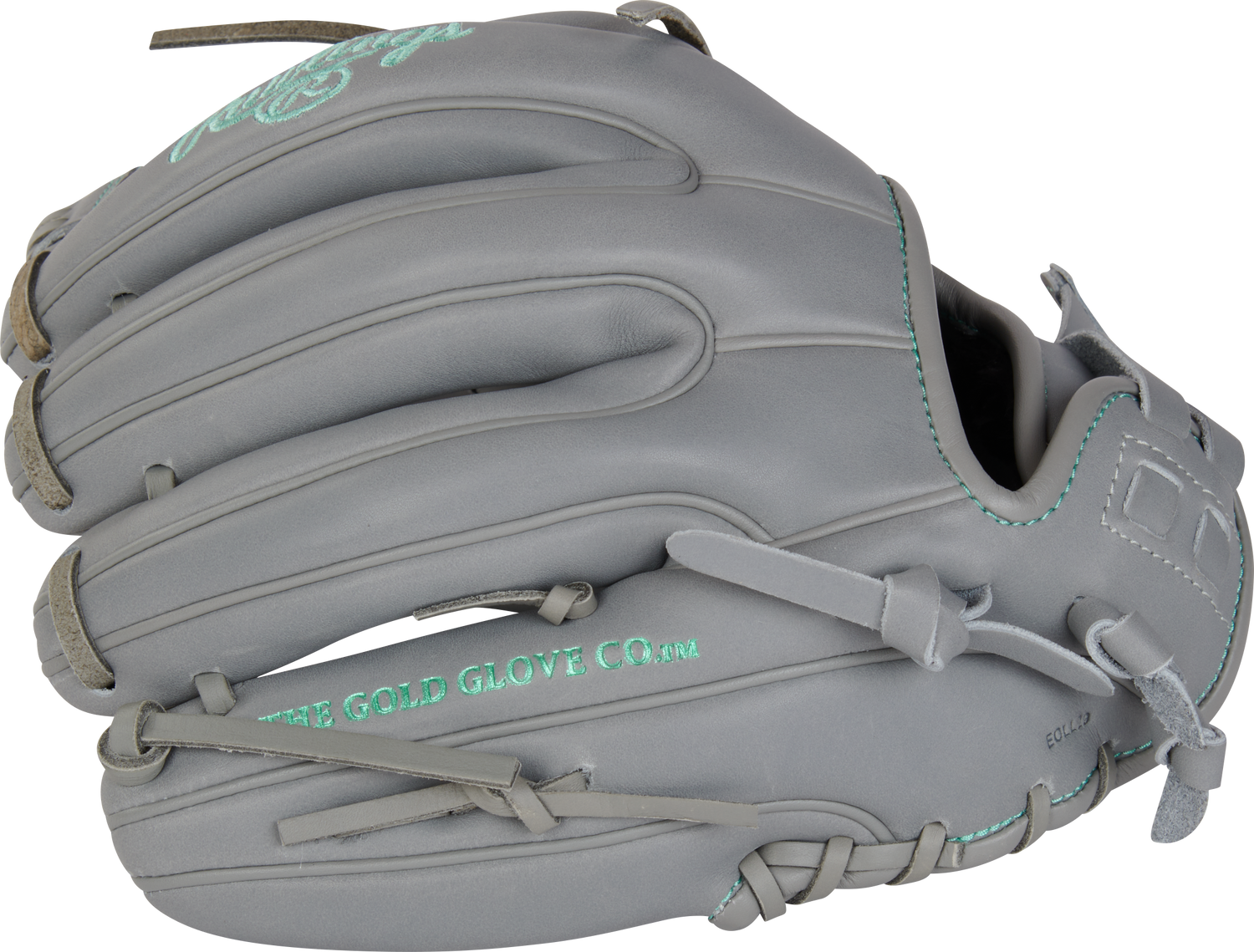 Rawlings-Liberty-Advanced-RRLA715-32G-11-75-Inch-Gray-Mint-Green-Split-Single-Post-Fastpitch-Softball-Infield-Glove-Front-Back-View