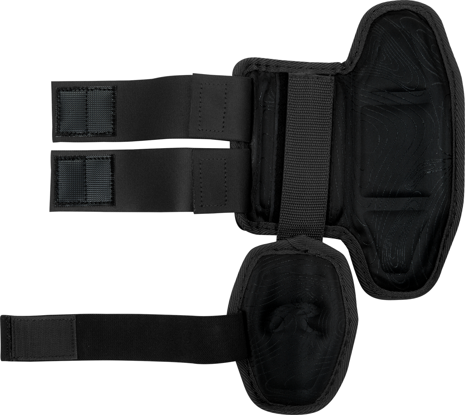 Rawlings-Large-Batters-Leg-Guard-RLEGGUARD-Black-Front-View