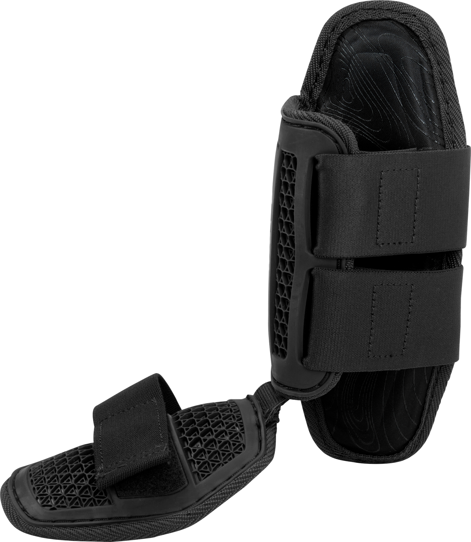 Rawlings-Large-Batters-Leg-Guard-RLEGGUARD-Black-Front-View