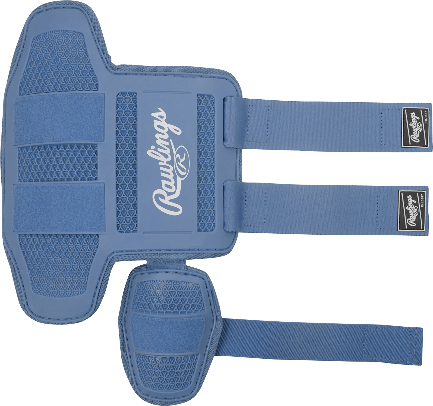 Rawlings-Small-Batters-Leg-Guard-RLEGGUARD-Columbia-Blue-Front-View