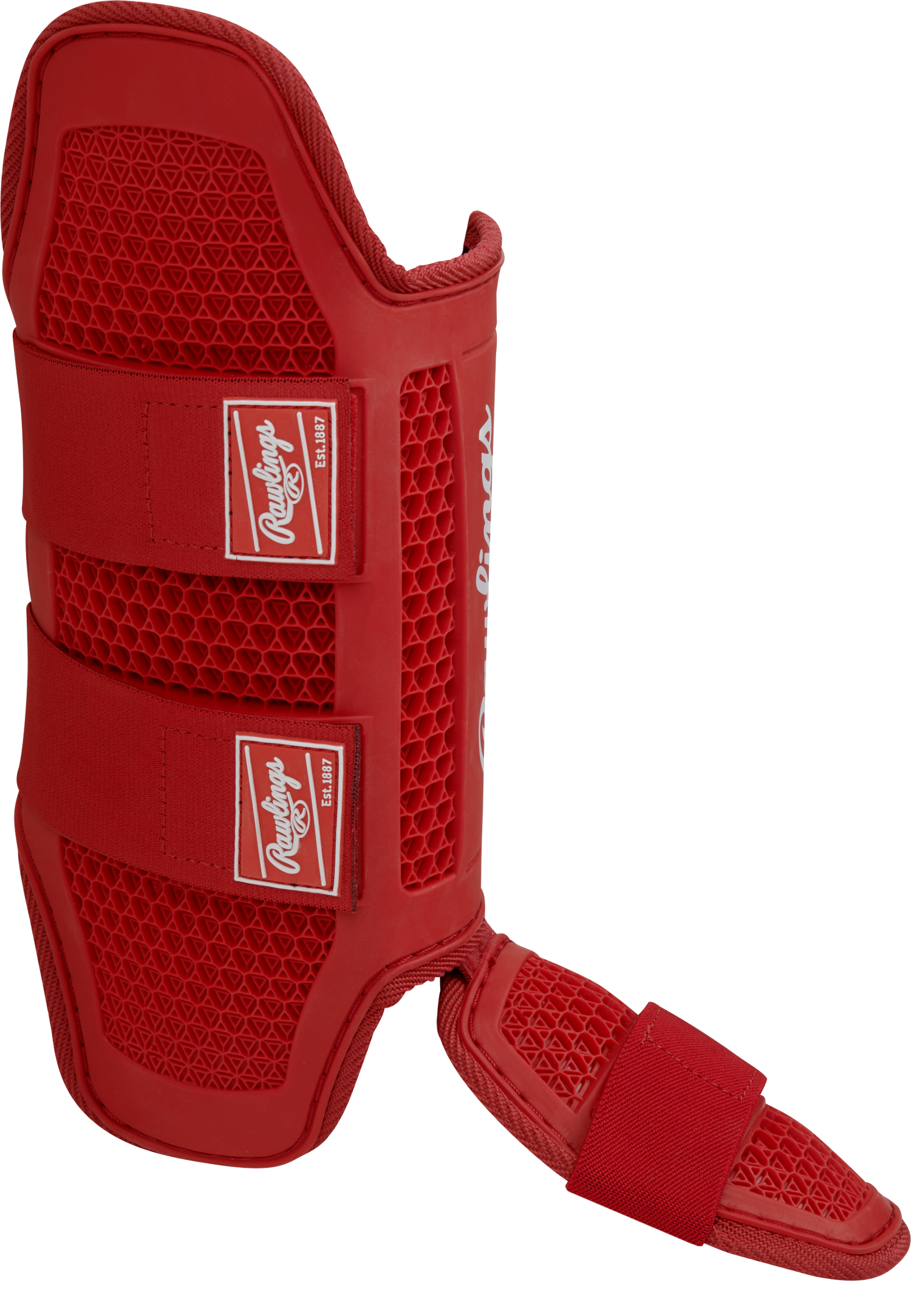 Rawlings-Large-Batters-Leg-Guard-RLEGGUARD-Scarlet-Front-View