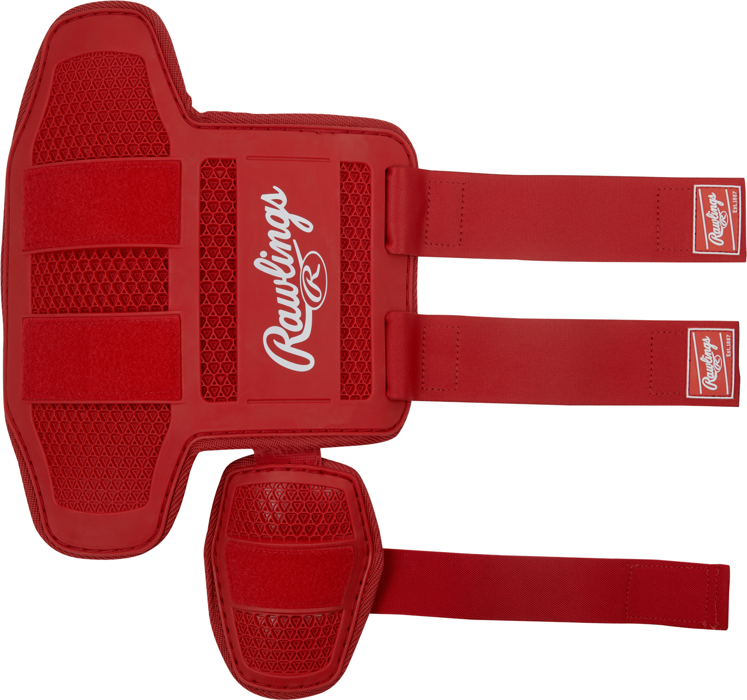 Rawlings-Large-Batters-Leg-Guard-RLEGGUARD-Scarlet-Front-View