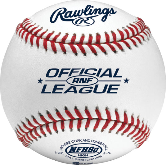 Rawlings Leather NFHS High School Baseball RNF with Raised Seams and Composite Cork Center