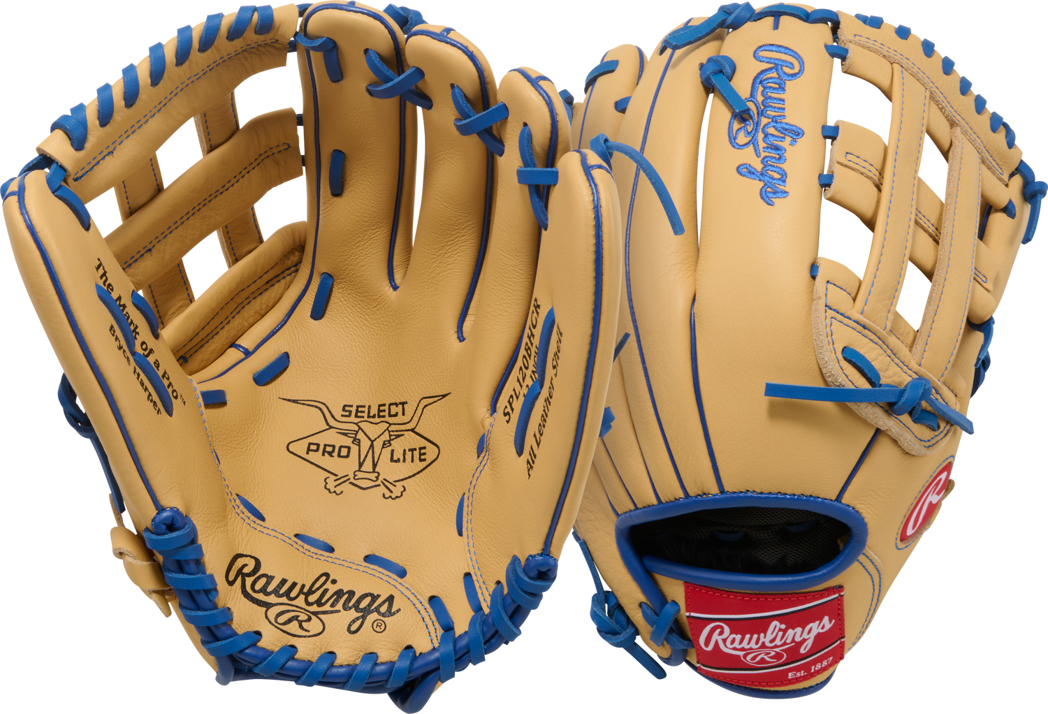 rawlings-spl120bhcr-tan-blue-12-inch-youth-baseball-glove