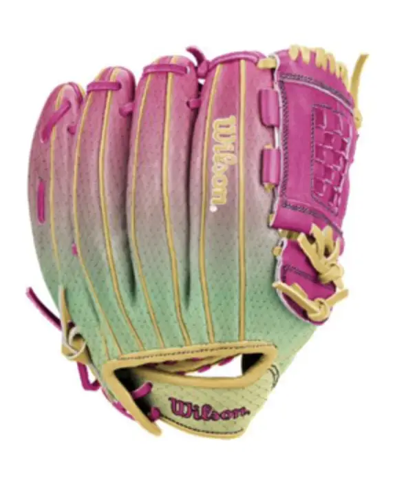 wilson-a1000-sunset-wbg25201rt12-gold-pink-mint-green-12-inch-p12-fastpitch-softball-glove-back