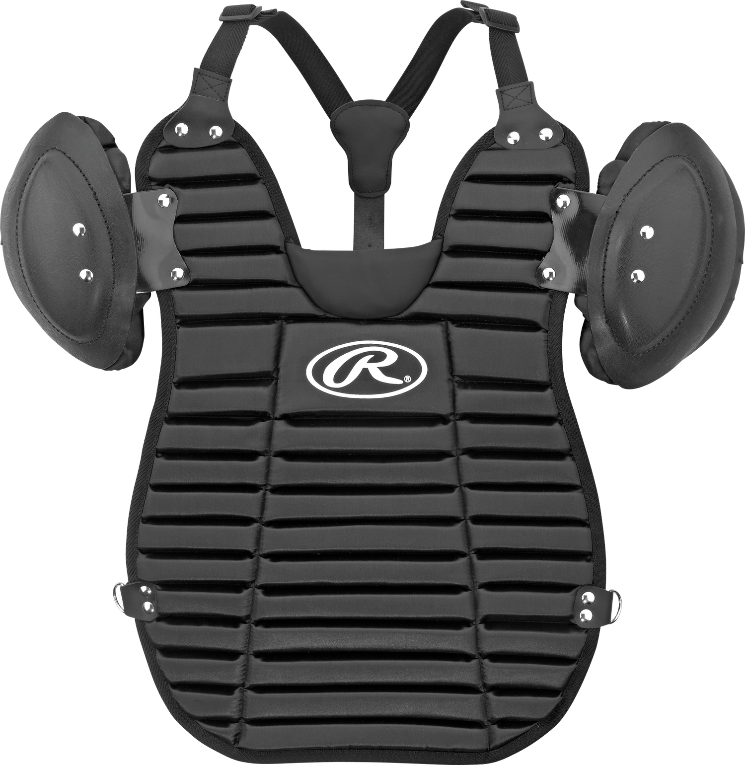 Rawlings-Umpire-Chest-Protector-UGPC-Adult-13-5-Inch-Black-Inside-Worn-Front-View
