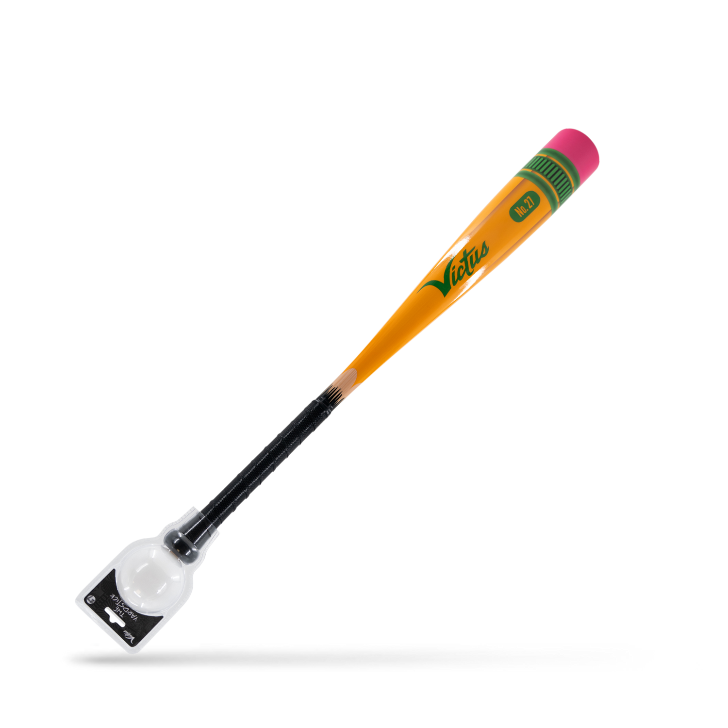 victus-vpbysb-orange-green-pink-pencil-practice-baseball-bat-with-plastic-training-ball