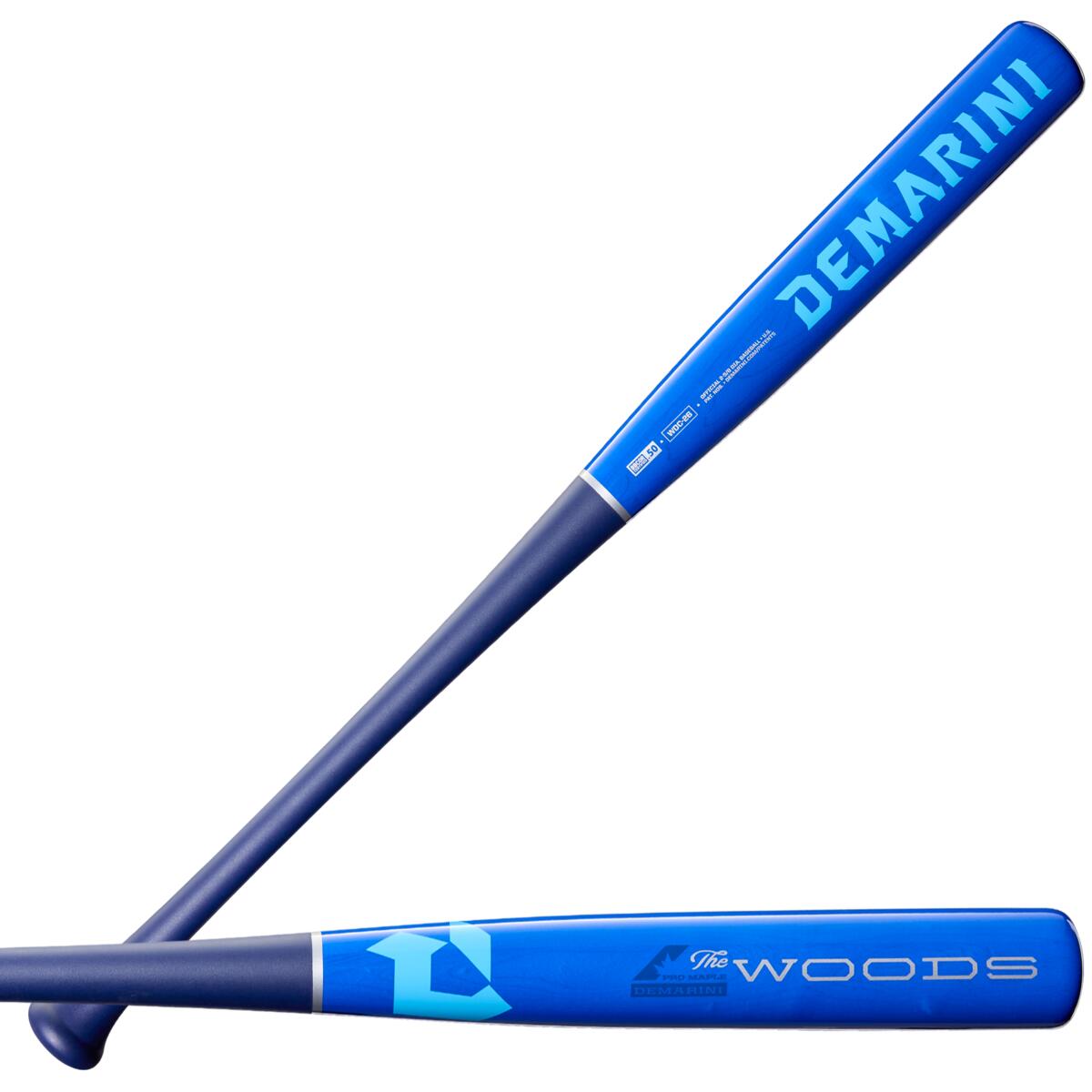 2027-DeMarini-THE-WOODS-Maple-Composite-BBCOR-Baseball-Bat-WBD2649010-blue-navy-balanced-wood-composite-bat