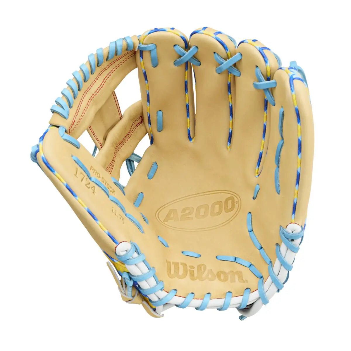 wilson-wbg0019901rt1724-blonde-blue-yellow-baseball-glove-front