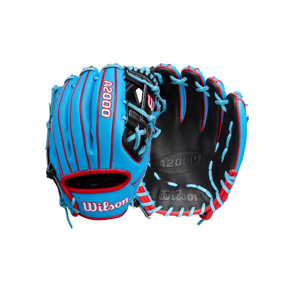 wilson-wbg05601rt115-black-red-sky-blue-a2000-1786ss-11-5-inch-baseball-glove