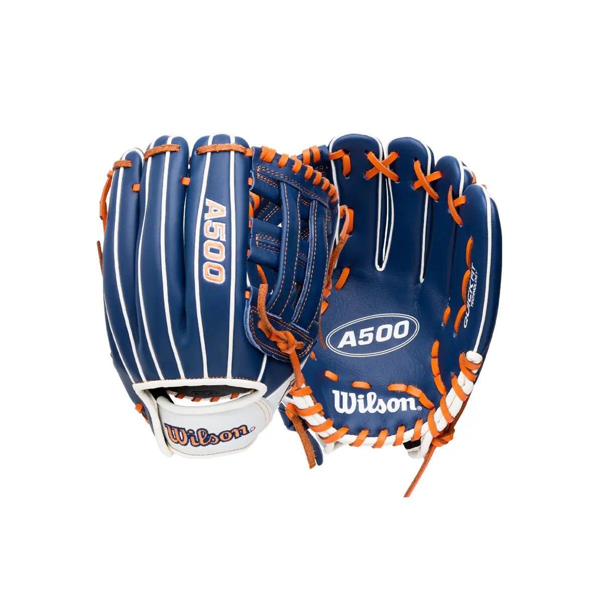 wilson-wbg08401rt105-a500-navy-orange-white-youth-baseball-glove-back-view-with-open-dual-post-web
