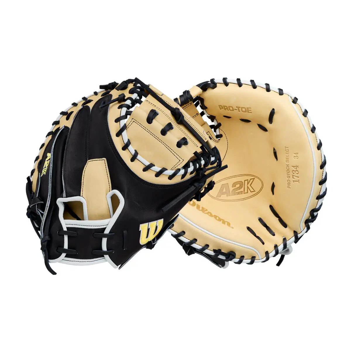 wilson-wbg10701rt34-blonde-black-white-34-inch-a2k-1734-baseball-catchers-mitt