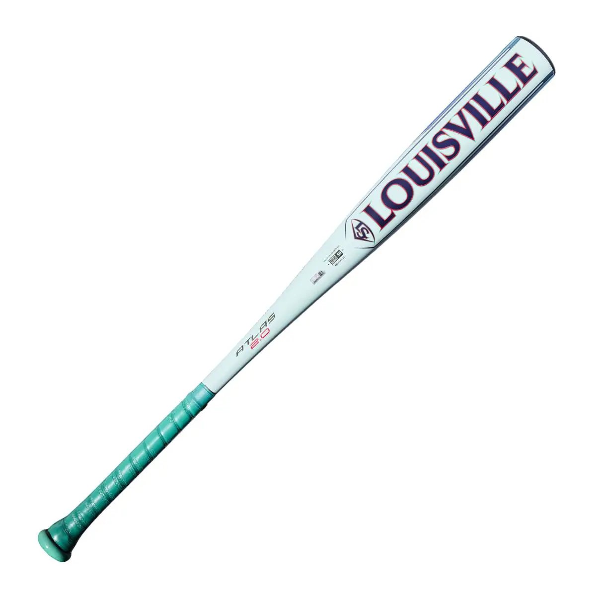 louisville-slugger-wbl4248010-aqua-blue-teal-atlas-2-0-bbcor-baseball-bat-side