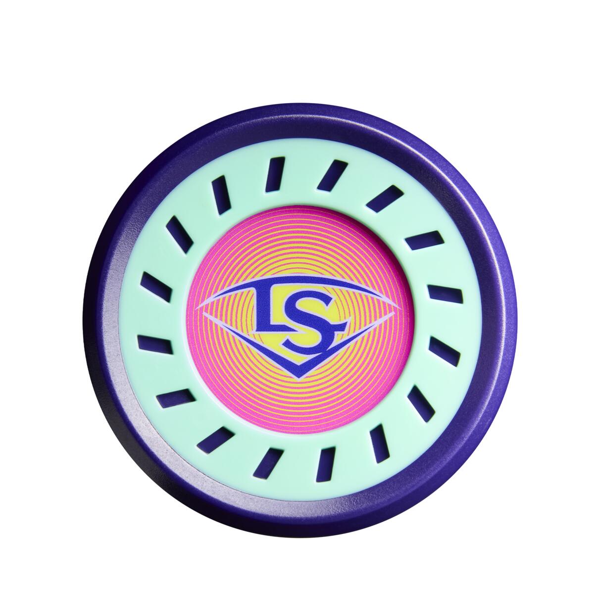 louisville-slugger-wbl4253010-supra-5-usssa-baseball-bat-mint-neon-pink-neon-yellow-end-cap
