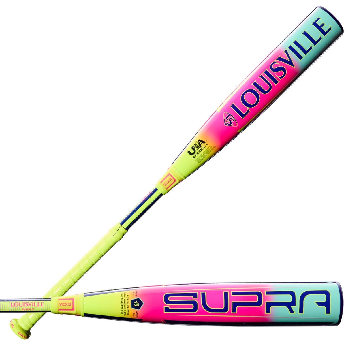 louisville-slugger-wbl4258010-neon-yellow-neon-pink-mint-usa-baseball-bat-full-length