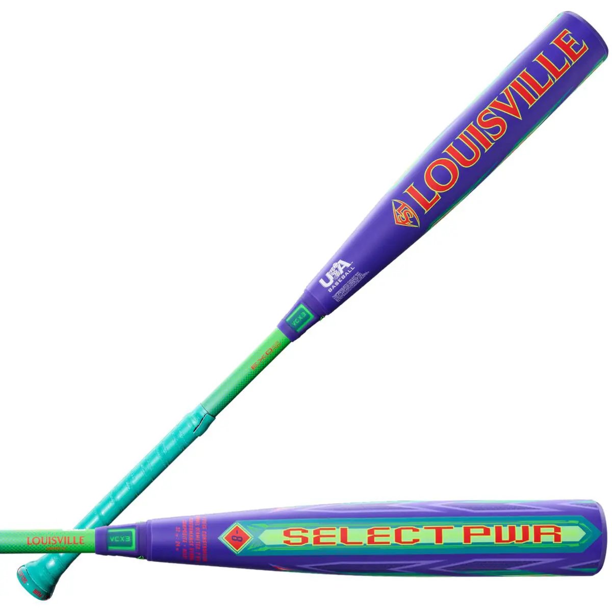 louisville-slugger-wbl4260010-select-pwr-2027-black-silver-usa-baseball-bat