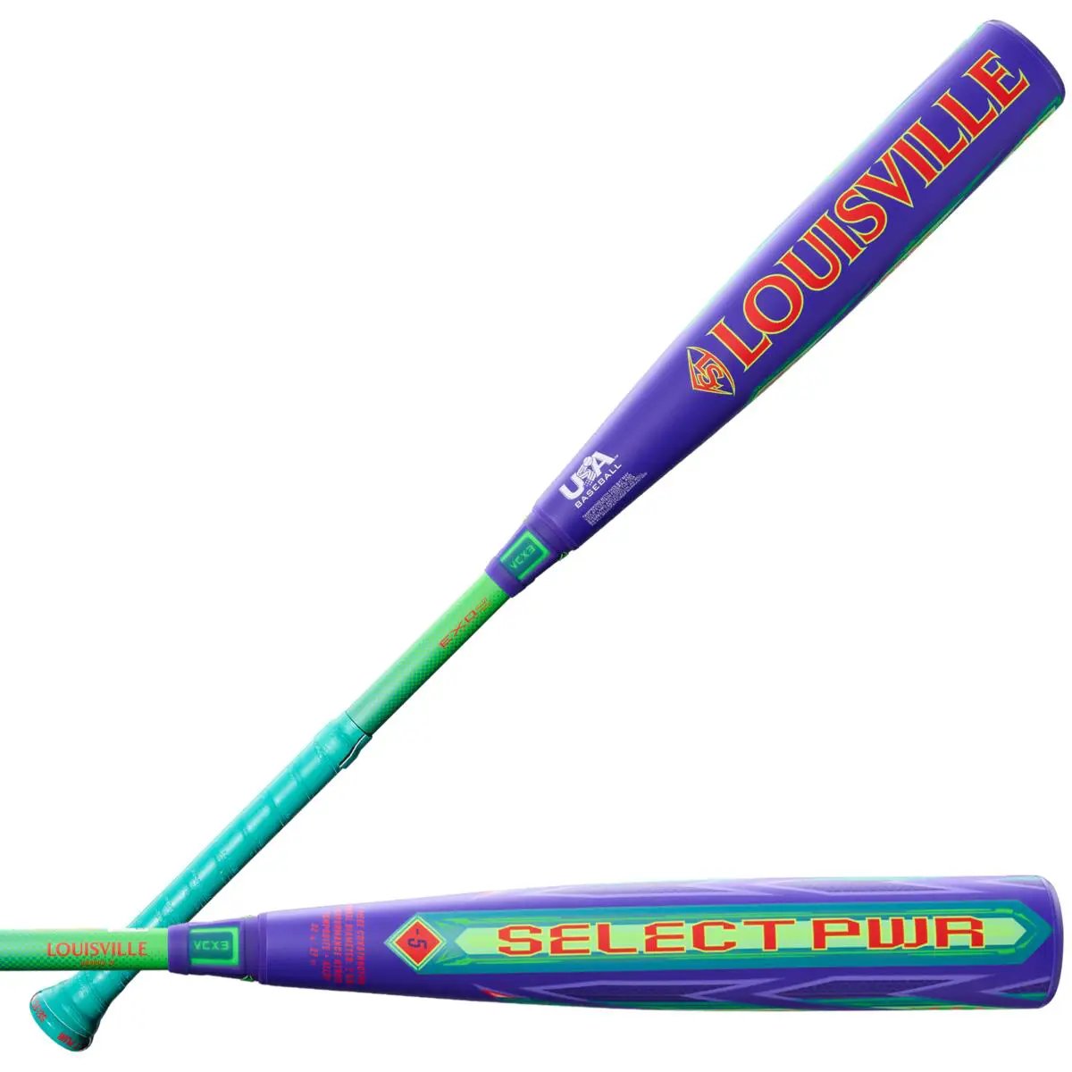 louisville-slugger-wbl4261010-select-pwr-2027-black-silver-usa-baseball-bat