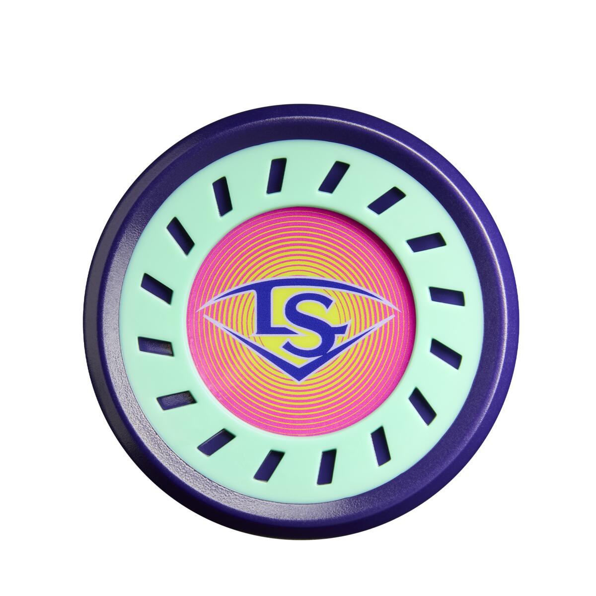 louisville-slugger-wbl4265010-supra-10-jbb-usssa-baseball-bat-mint-neon-pink-neon-yellow-end-cap