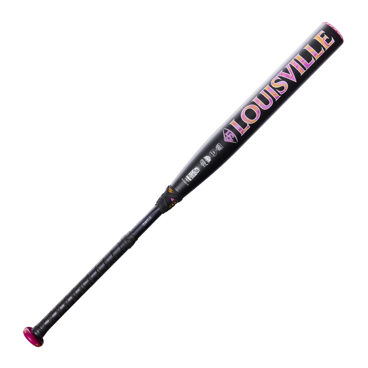 louisville-slugger-wbl4276010-black-pink-fastpitch-softball-bat-stamps