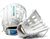 nokona-wht-ep1200h-white-h-web-fastpitch-softball-glove-pastel-gradient-lacing-teal-lettering-front-and-back-views