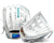 nokona-wht-ep1250h-white-h-web-outfield-fastpitch-softball-glove-pastel-gradient-lacing-teal-lettering-front-and-back-views