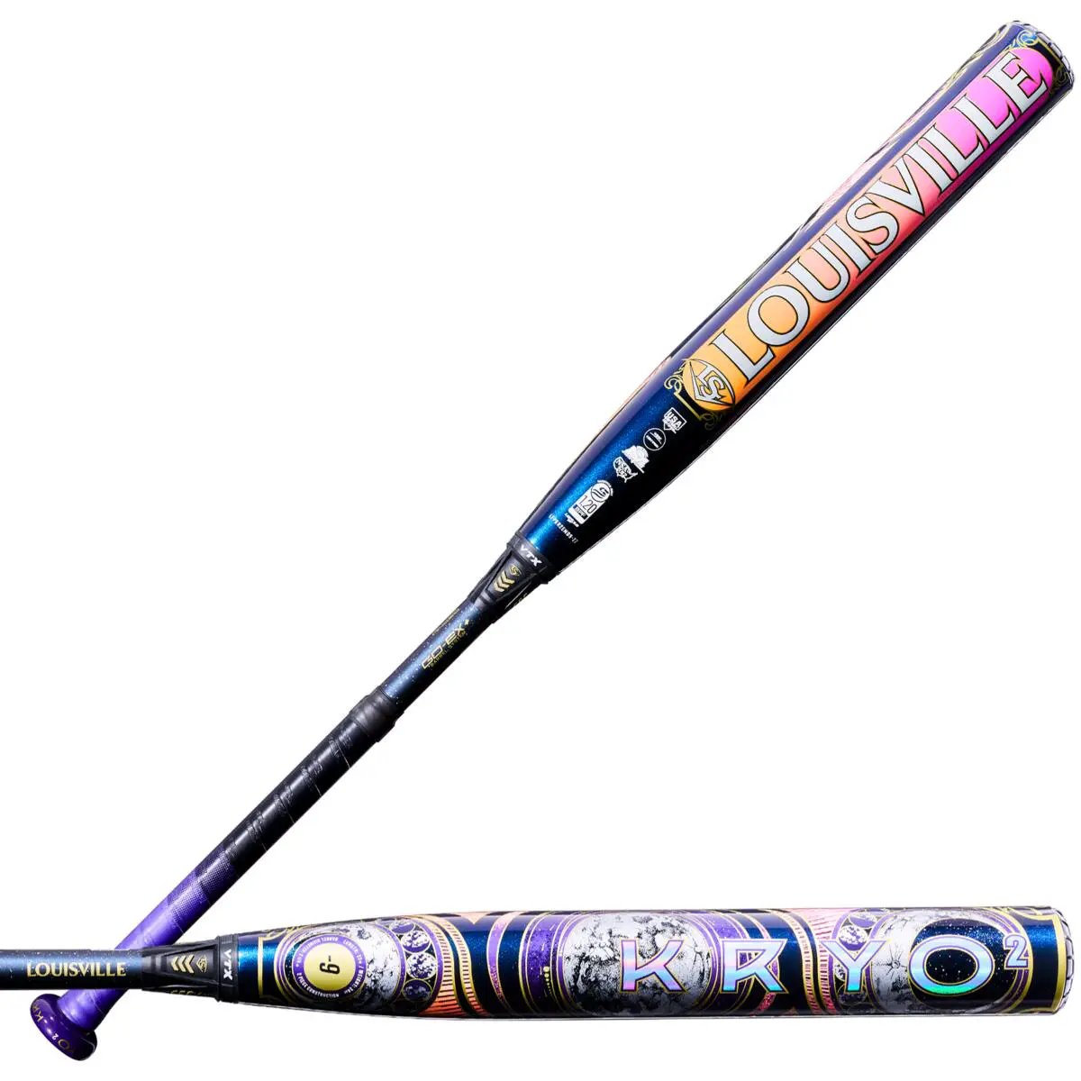 louisville-slugger-wl2700501-purple-pink-gold-blue-black-fastpitch-softball-bat