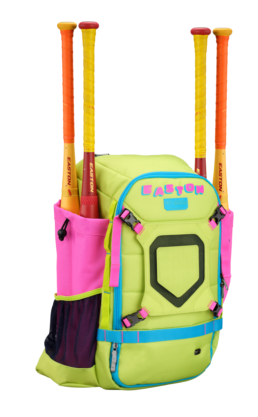 easton-walk-off-ethos-spring-break-backpack-bat-bag-woethosbp-neon-pink-aqua-yellow-baseball-bat-bag