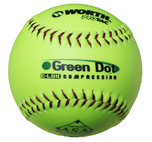 Worth Green Dot ASA 11" Slowpitch Softball AHD11SY