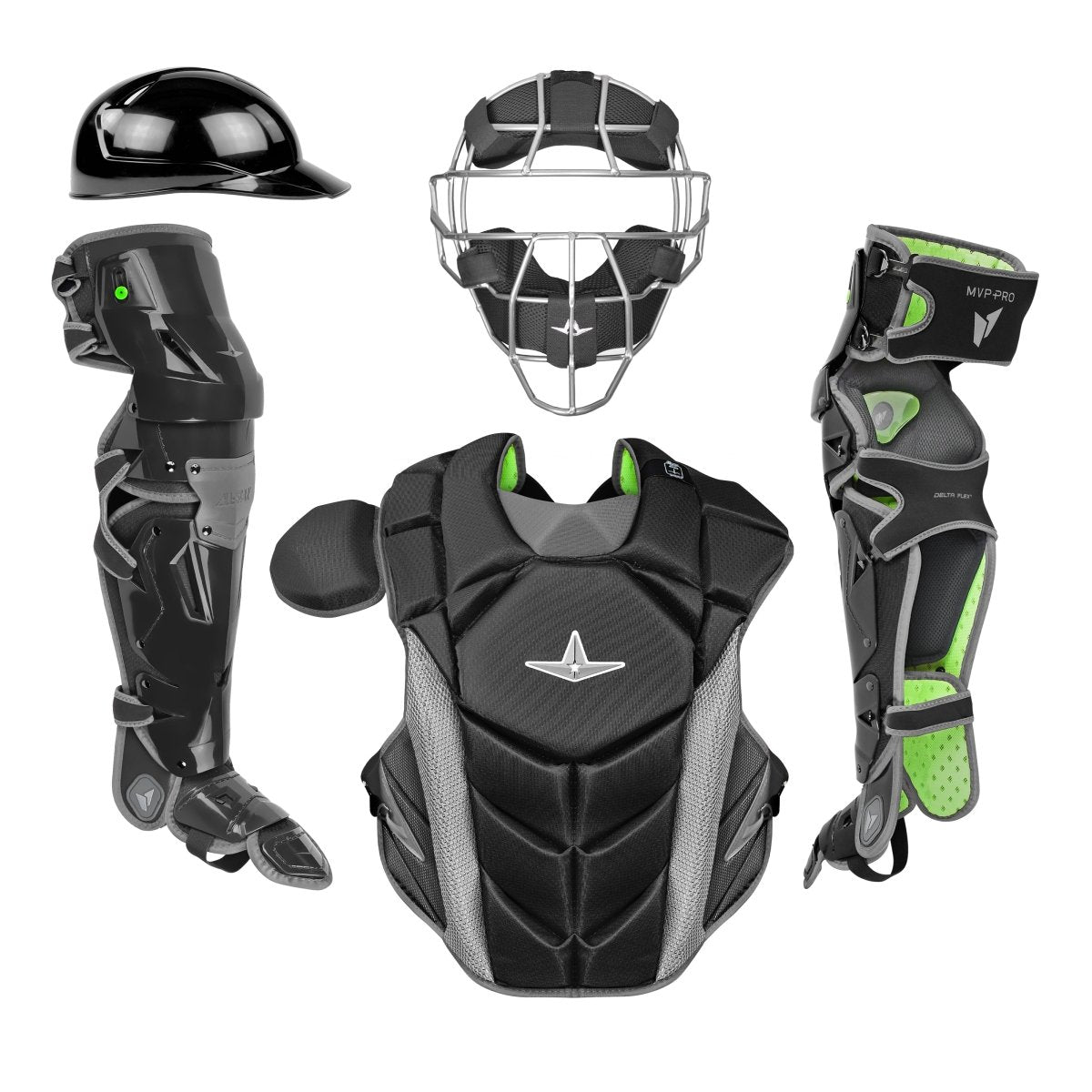 All - Star MVP Pro Series Adult Traditional Mask Baseball Catcher's Set CKCC - 5 - TM - SPC SportsCKCC-5-TM-LGE-BK_GPHAll - Star
