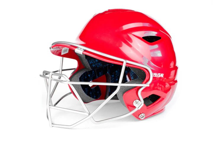 all-star helmets football All-Star S7 Batting Helmet W/ Attached Cage BH3000-FG2S7
