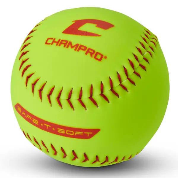 Champro-12-Inch-Safe-T-Soft-Softball-CSB62-RIF-3-Optic-Yellow-Front-View