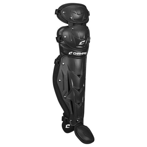 Champro-Optimus-MVP-Double-Knee-Adult-Leg-Guard-CG100-Black-Pair-Front-View
