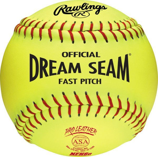 Rawlings Dream Seam 12" Leather ASA/NFHS Fastpitch Softball C12RYLAH