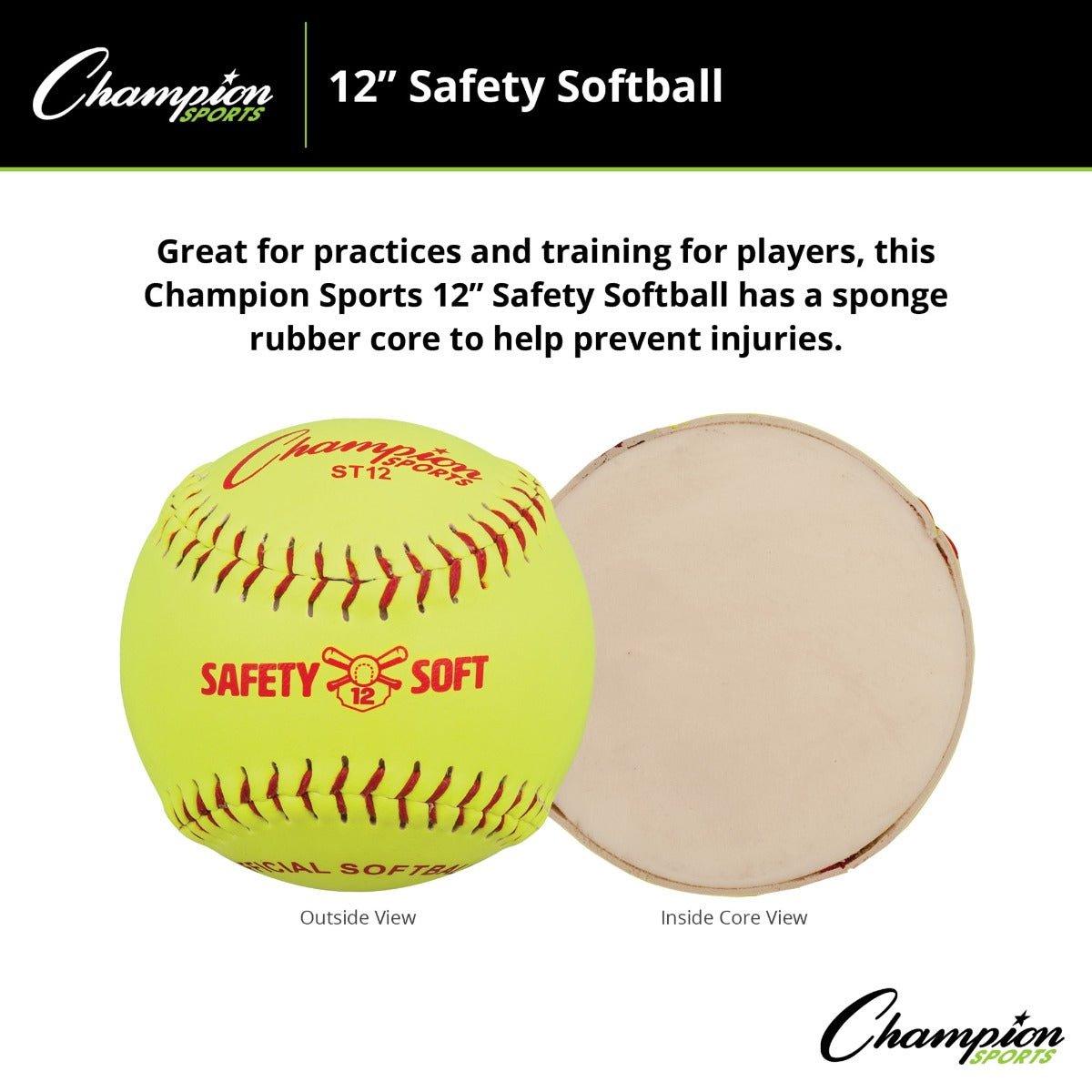 Champion 12" Safety/Softy Training Fastpitch Softball ST12 - SPC