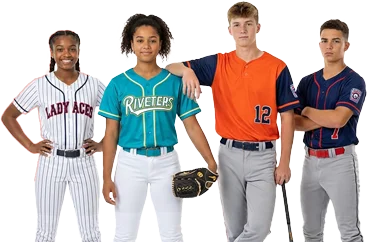 Athletes in custom uniforms