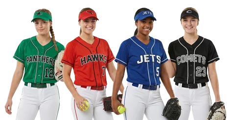 Athletes in custom uniforms