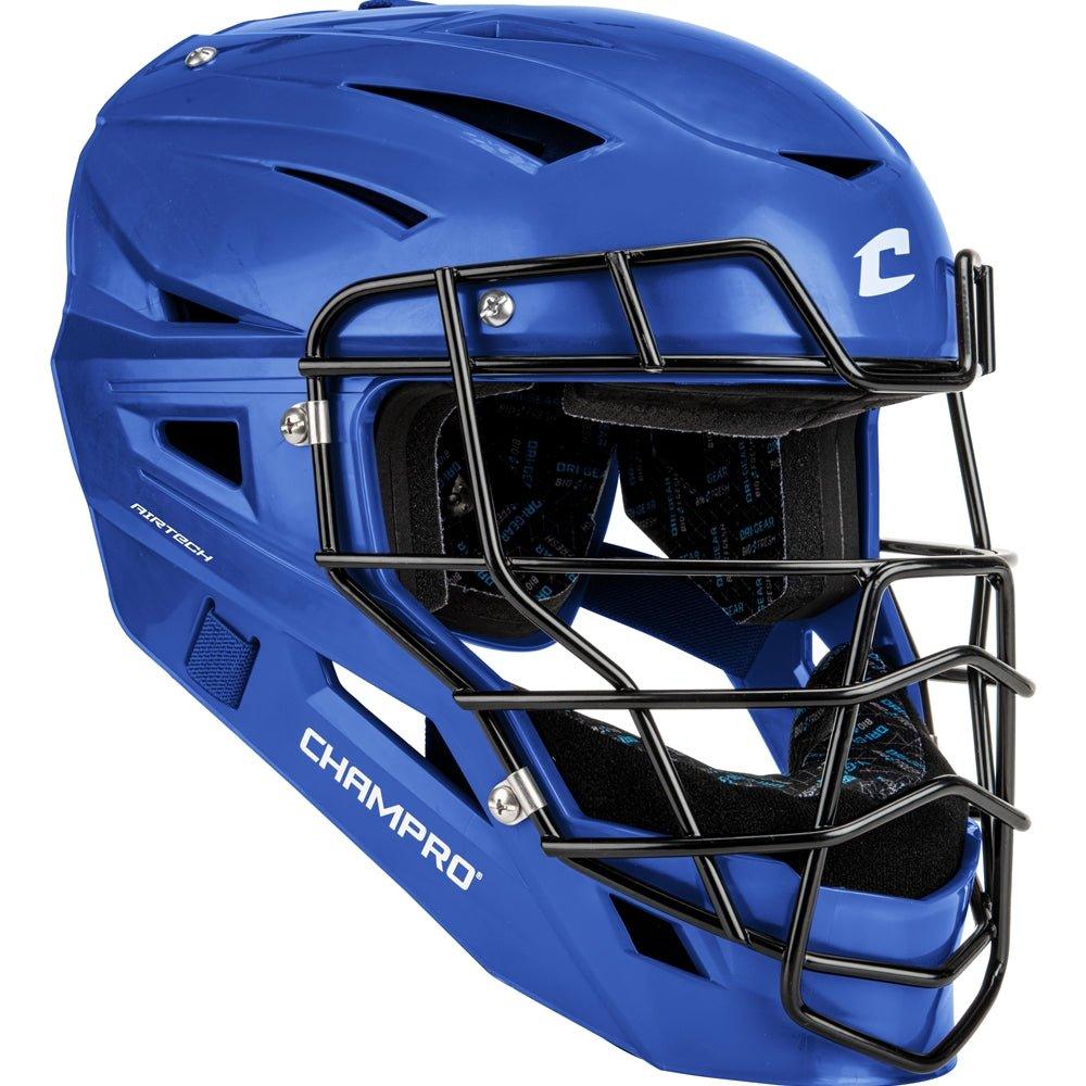 Champro-Cannon-Baseball-Softball-Catchers-Mask-CMHXU, durable-hockey-style-ABS-shell, lightweight-carbon-steel-faceguard, multi-density-padding, breathable-ventilation