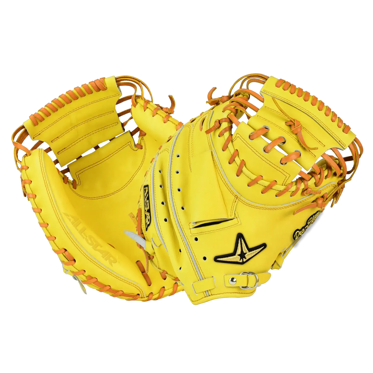 All-Star Pro Elite 34" Japanese Baseball Catcher's Mitt CM3000-J1-34-RHT-YE_LBR by All-Star
