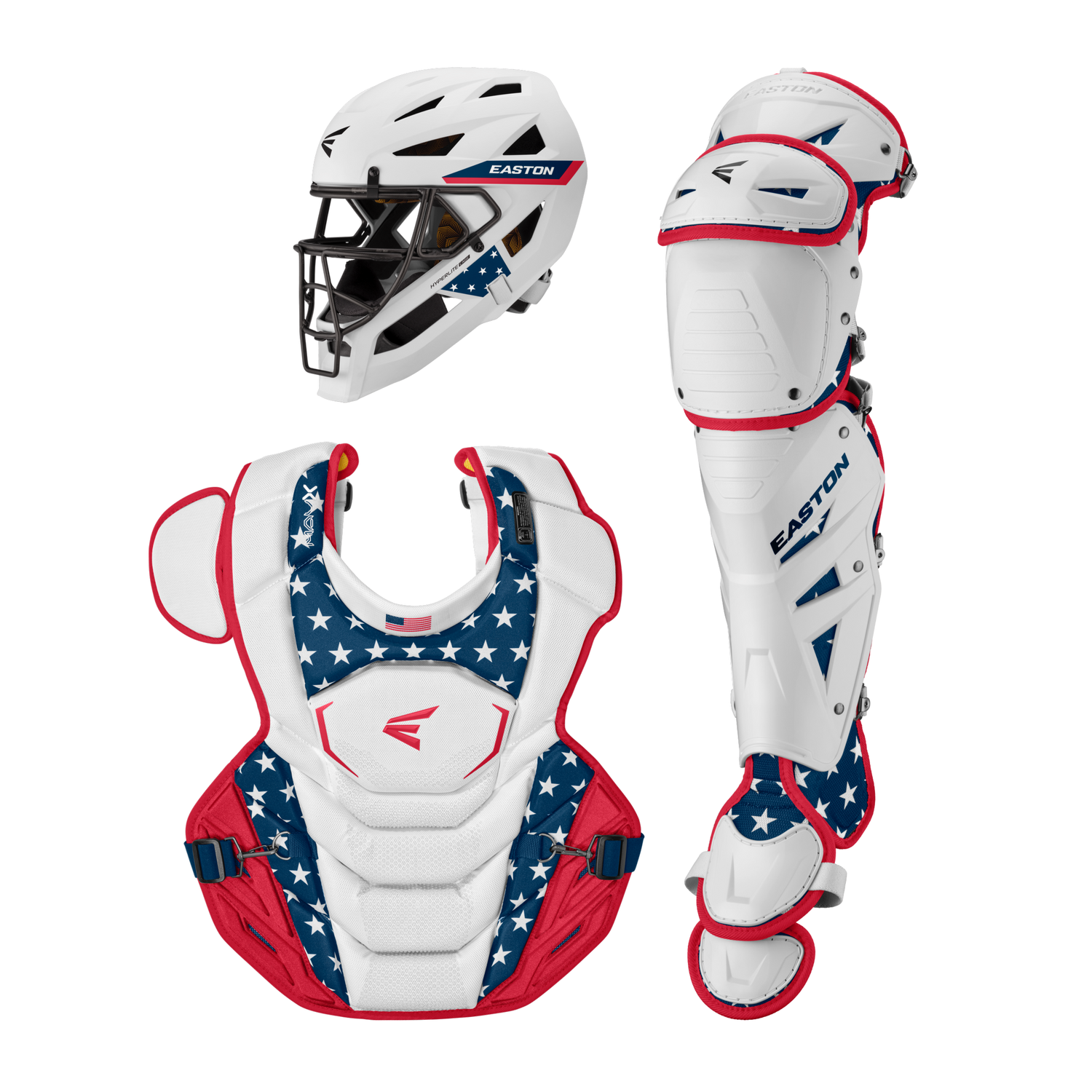 Easton-MAV-X-MAVXKITL-Large-Catchers-Box-Set-Helmet-Chest-Protector-Leg-Guards-USA-Front-View