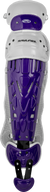 Rawlings-VELO-2.0-LGVELI-Intermediate-15-5-Inch-Catchers-Leg-Guards-Purple-White-Front-View