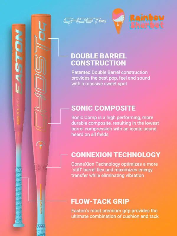 Easton Ghost Rainbow Sherbert - 10 Fastpitch Softball Bat EFP5GHRS10 - SPC SportsEFP5GHRS10 - 30Easton