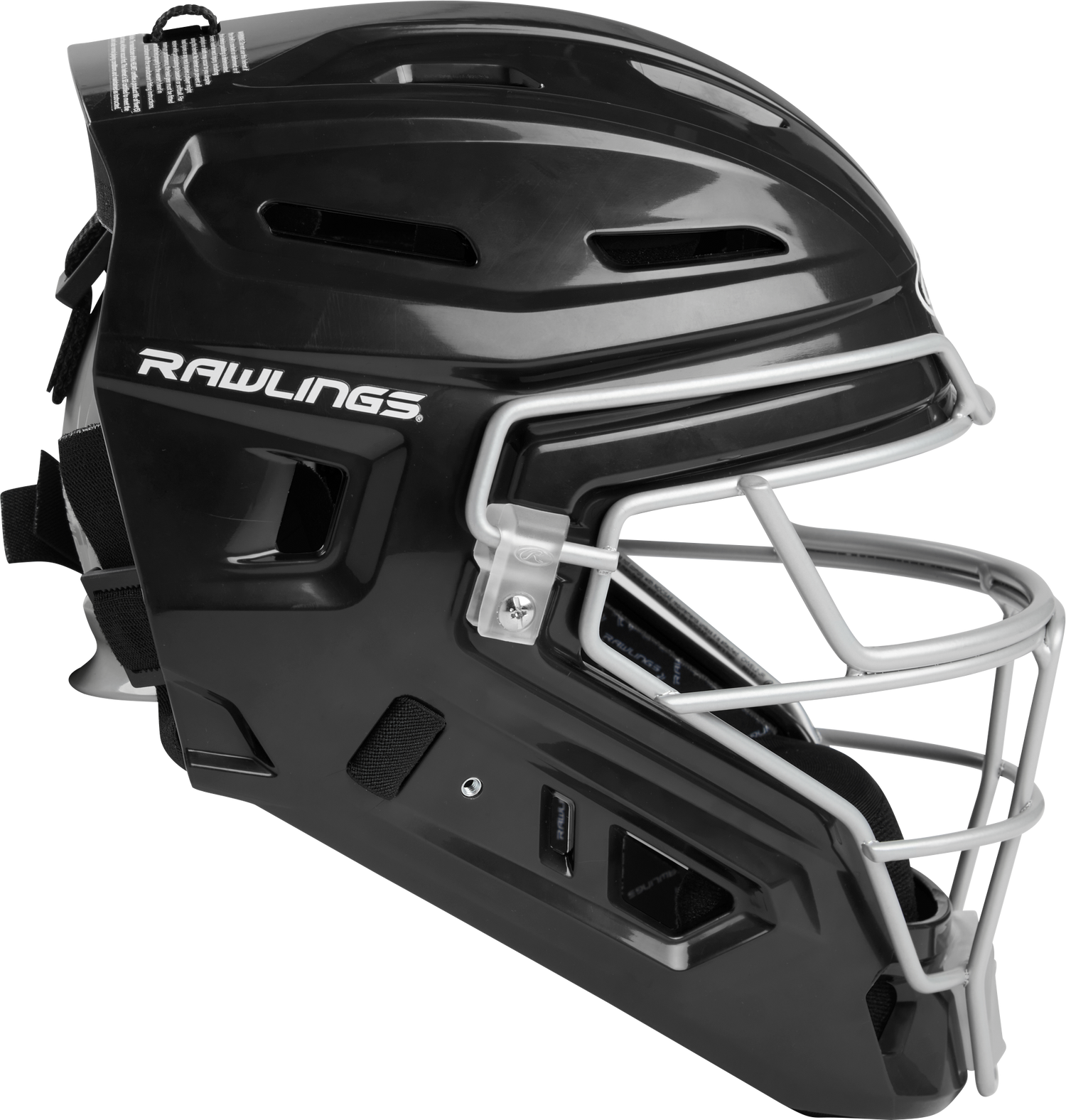 Rawlings-Renegade-CHR2S-Senior-Hockey-Style-Catchers-Helmet-Black-Silver-Front-View